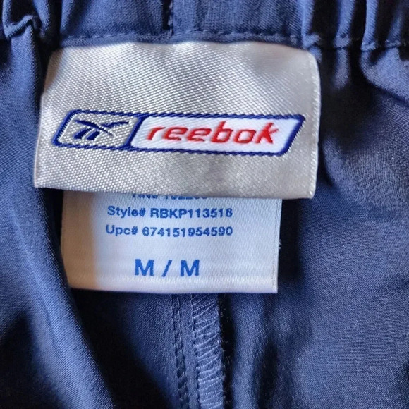 NWT Reebok Active Pant Women Medium Blue Polyester Elastic Waist CL Loose Capri - Picture 3 of 9